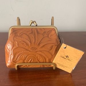 Patricia Nash Cognac Large Borse Coin Purse / Key Chain
